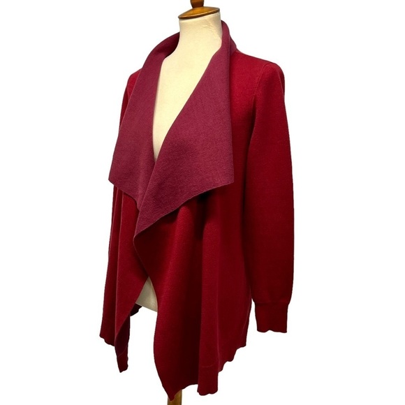 CAbi Cozy Up Maroon Open Front Cardigan Sweater Women’s Medium - Picture 8 of 10
